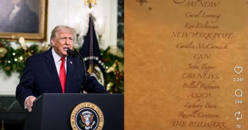 White House Faces Backlash Over Now-deleted 'Naughty List'