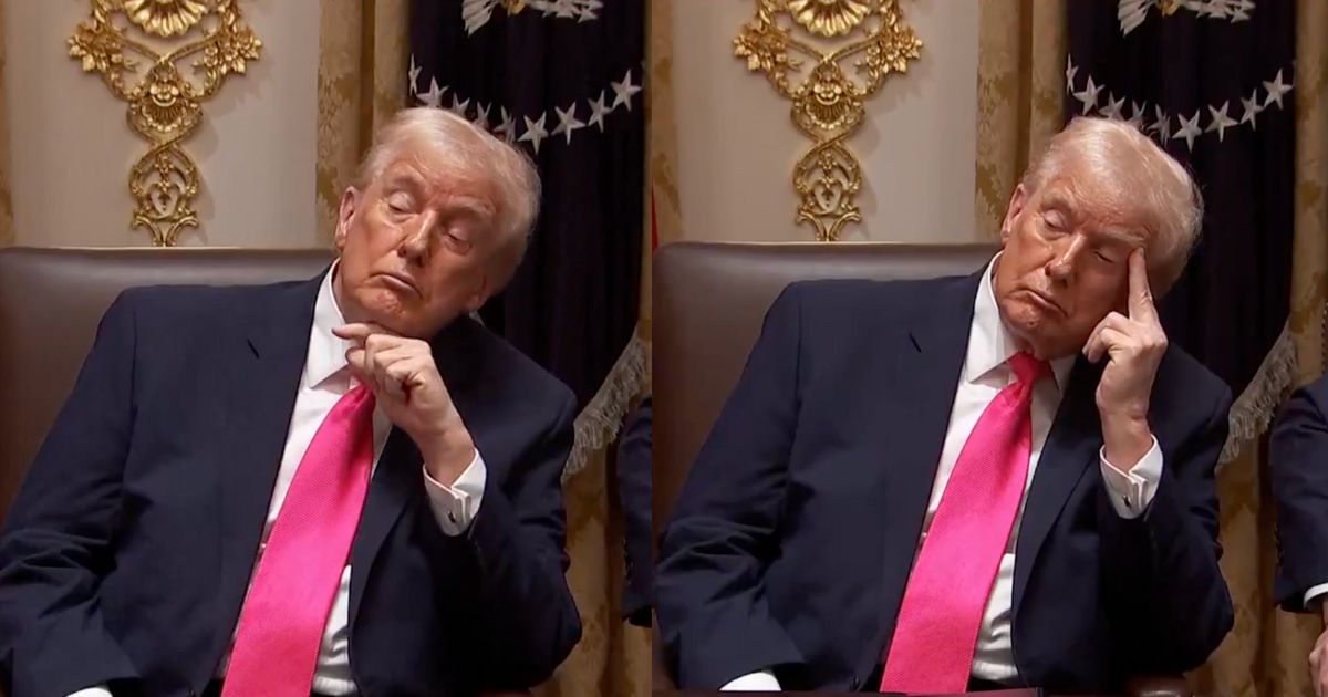 Donald Trump mocked for falling asleep in a meeting