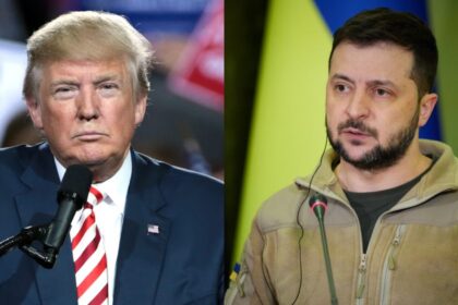 Donald Trump and Volodymyr Zelensky
