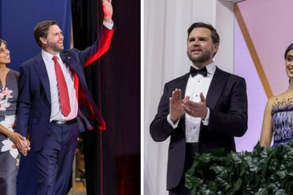 Usha Vance photographed with husband JD Vance.