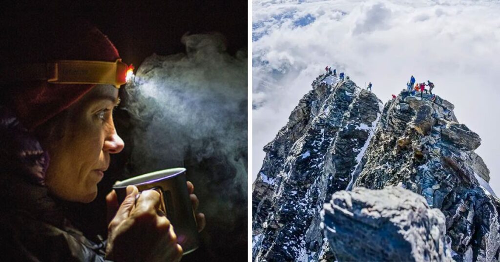 Webcam footage showed climber's final moments