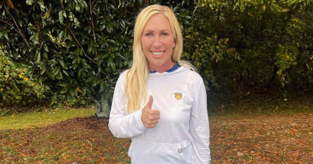 Following her break from Donald Trump’s loyalists, Marjorie Taylor Greene says he is no longer America First.