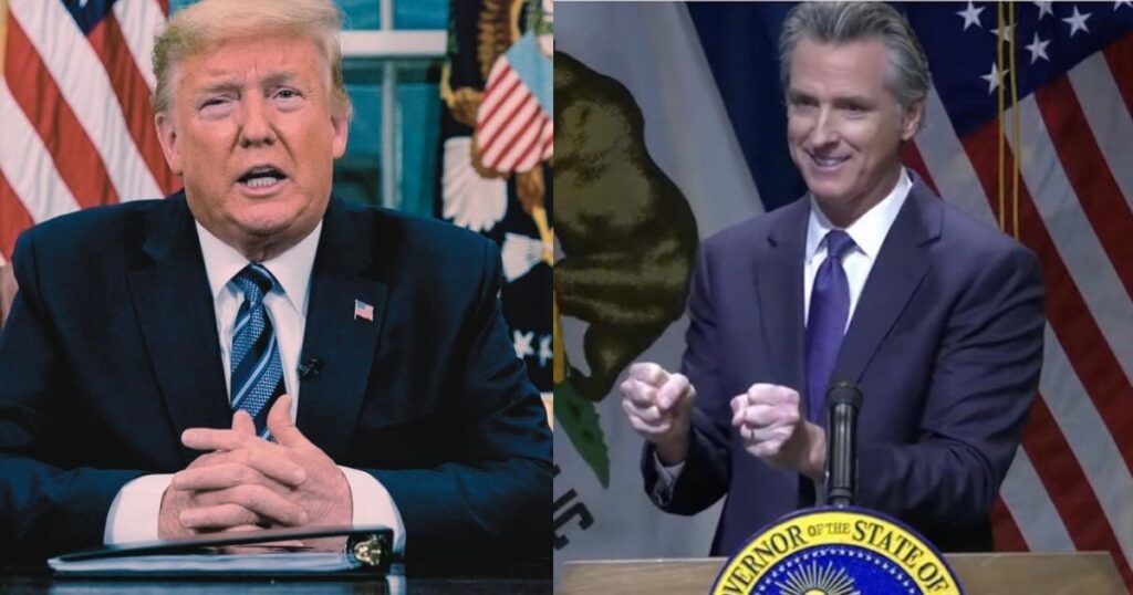 newsom took over trump
