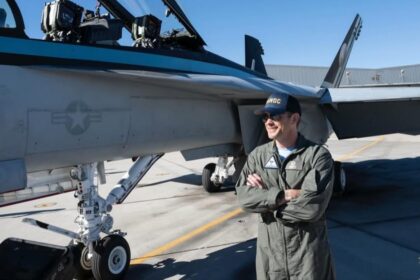 Pete Hegseth visited Naval Air Station Fallon.