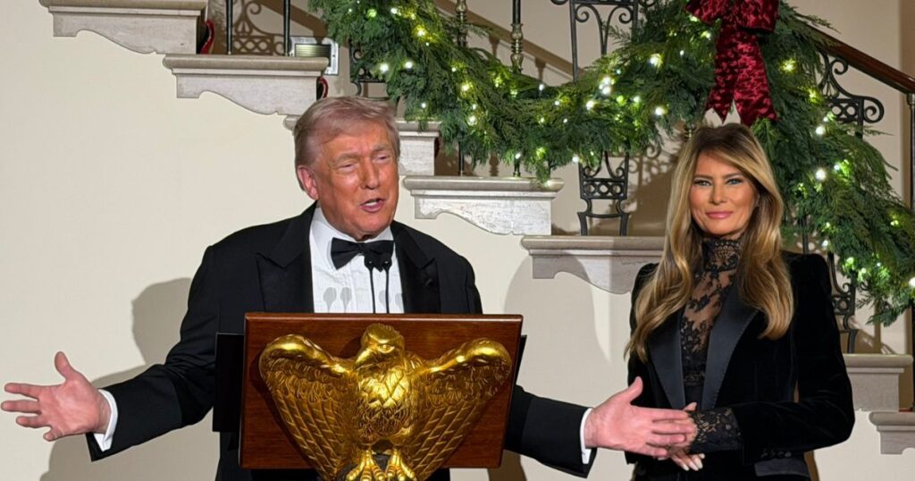 Donald Trump rambles at christmas address