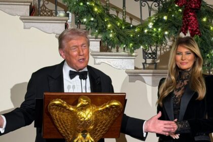 Donald Trump rambles at christmas address