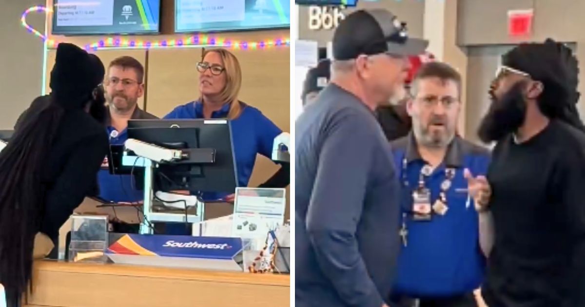 A heated confrontation at a Southwest Airlines counter at Kansas City International Airport drew bystanders, passenger and police attention