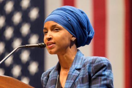 A man got tackled by security after spraying liquid at Rep. Ilhan Omar at Minneapolis event