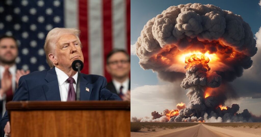 Are Donald Trump’s recent decisions and policies pushing us for another World War III? (left- (@POTUS|X.com) and ( right- via https://www.publicdomainpictures.net).