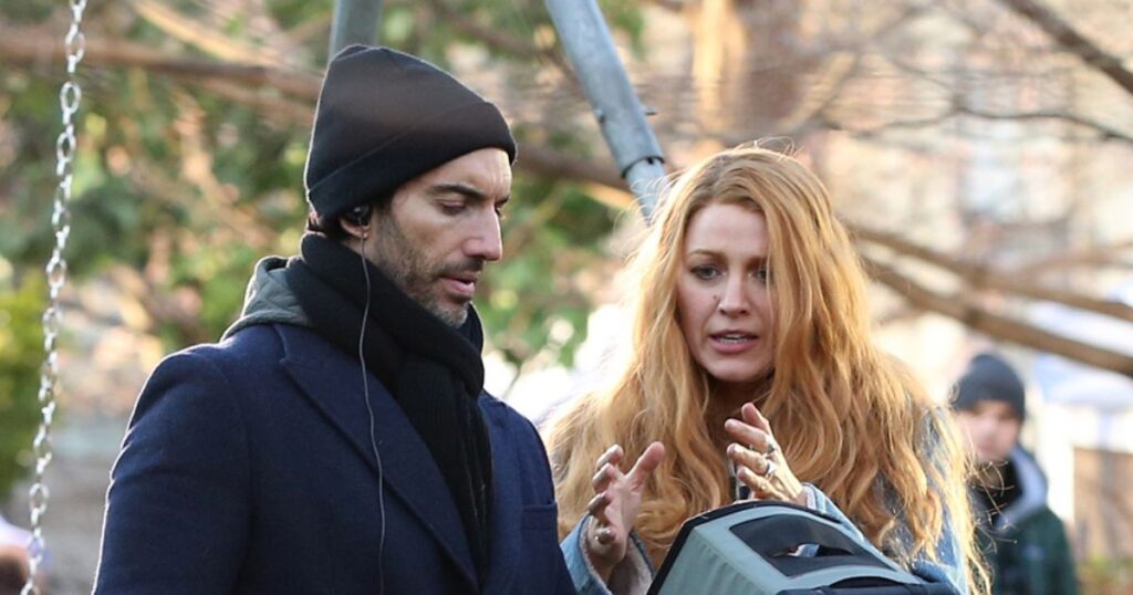 Blake Lively and Justin Baldoni on the sets of It Ends With Us. (@SplashNews|X.com).