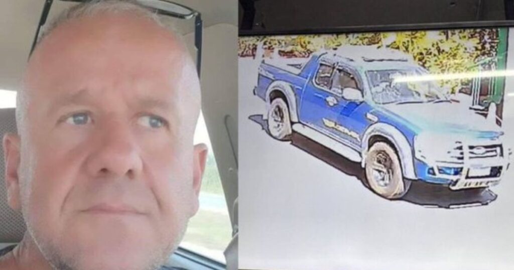 British man Anthony James Condron is accused of killing his wife in Thailand and fleeing in a white Isuzu vehicle. (@ChromeCrumpet|X.com).