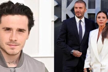Brooklyn Beckham with estranged parents David and Victoria Beckham. (left- @Mercado_Ingles|X.com) and ( right- @porqueTTarg|X.com).