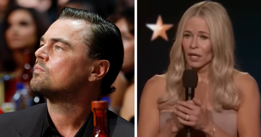 Leonardo DiCaprio and Chelsea Handler pictured at the Critics Choice Awards