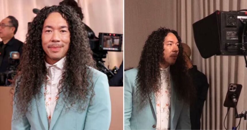 Cole Walliser directing the Glambot camera setup at a red carpet event