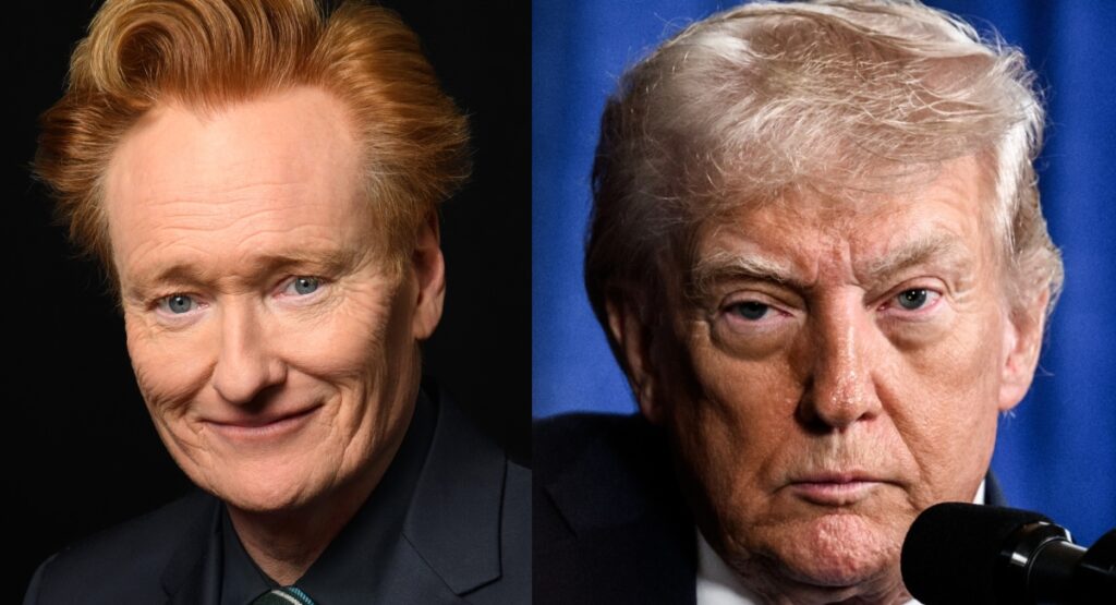 Conan O'Brien and Donald Trump