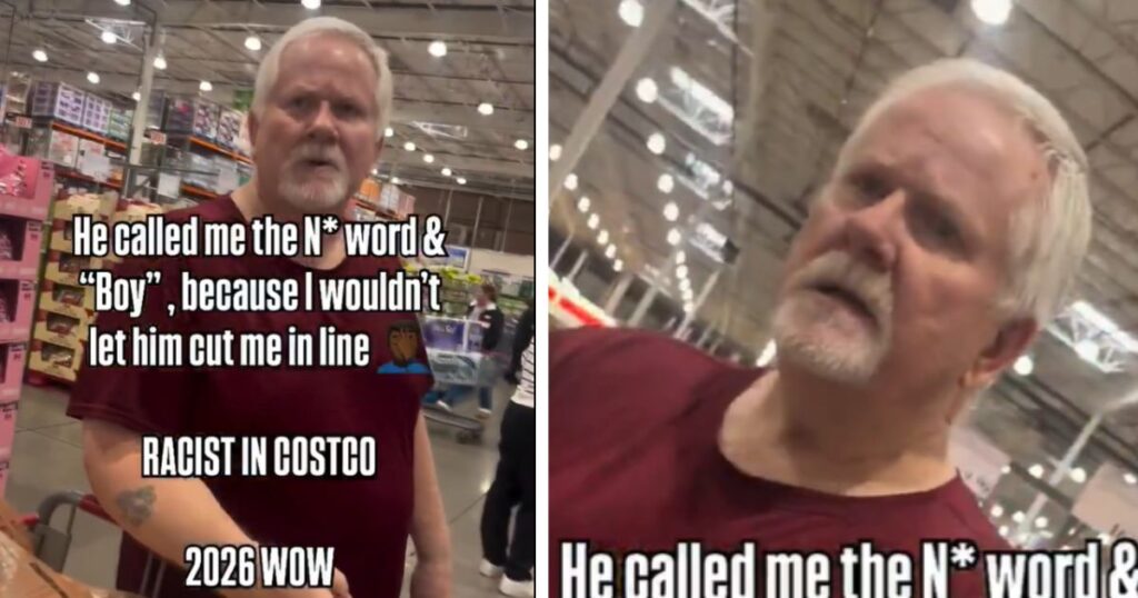 Black man records white shopper use racial abuse inside Costco for not letting him cut the line