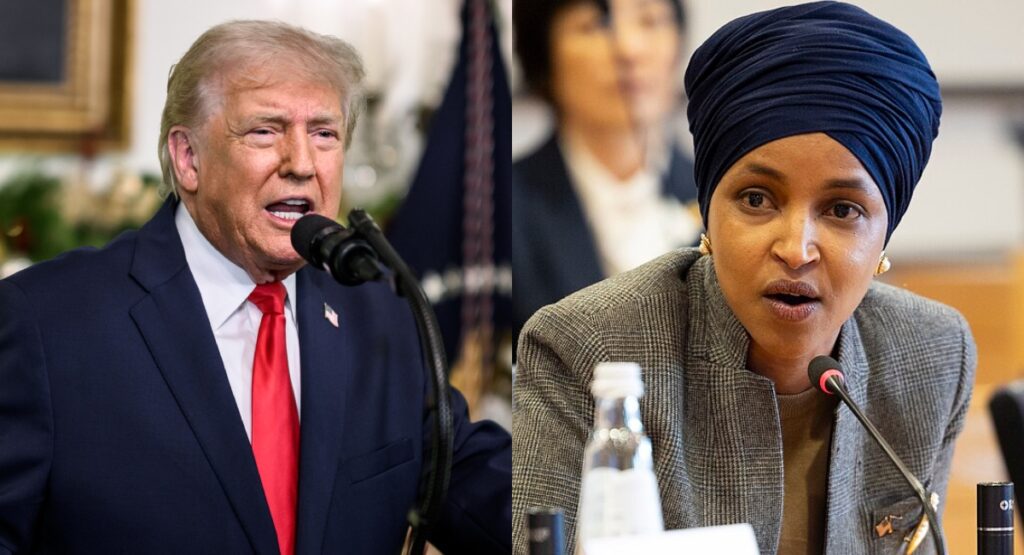 Donald Trump and Ilhan Omar