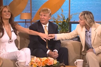 Donald Trump and Melania appear on The Ellen DeGeneres Show in 2004