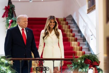 Donald and Melania Trump at the White House on December 25, 2025. Credits (@WhiteHouse|X.com).