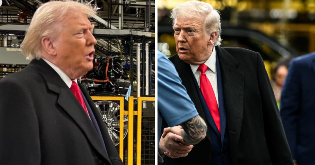 Donald Trump pictured in Detroit, Michigan.