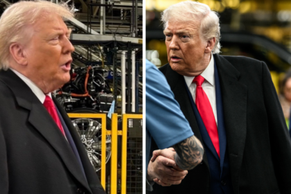 Donald Trump pictured in Detroit, Michigan.