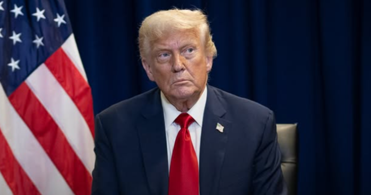 Donald Trump pictured during a meeting.