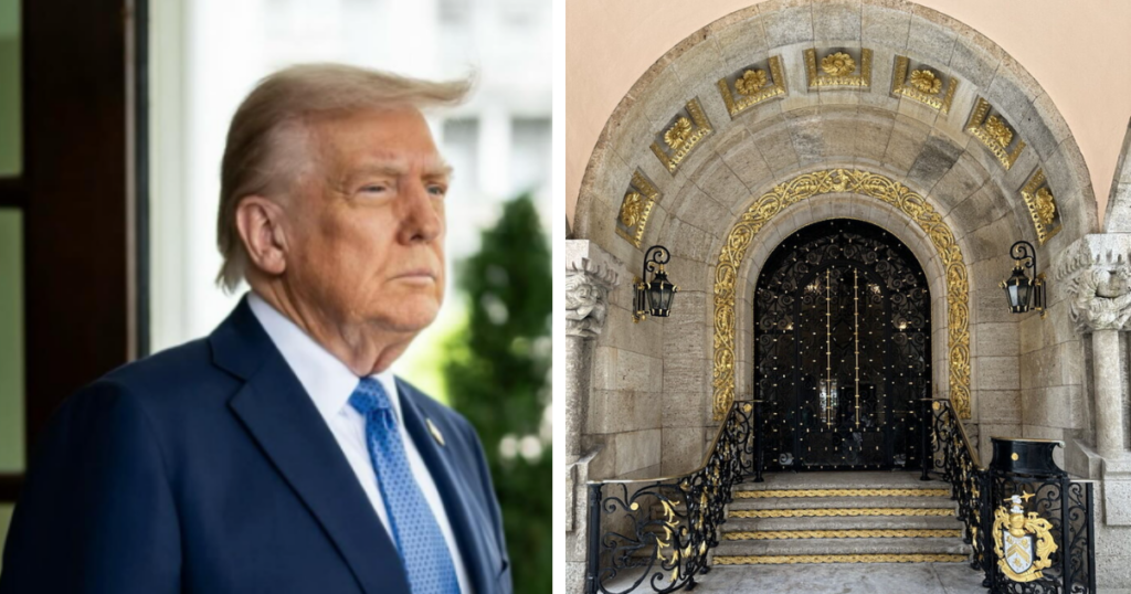 Donald Trump shared a picture of the entrance gate.