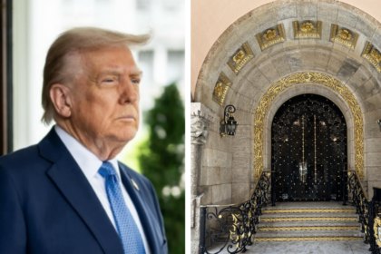 Donald Trump shared a picture of the entrance gate.