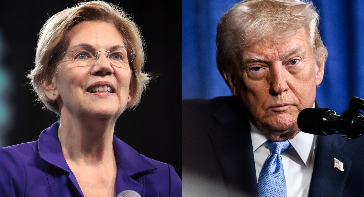 Elizabeth Warren and Donald Trump