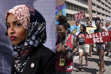 ICE Operations trigger chaos in Minneapolis as DHS blocks lawmakers’ facility tour. (left- @RealHickory|X.com) and ( right- by Fibonacci Blue- via Wikimedia Commons).