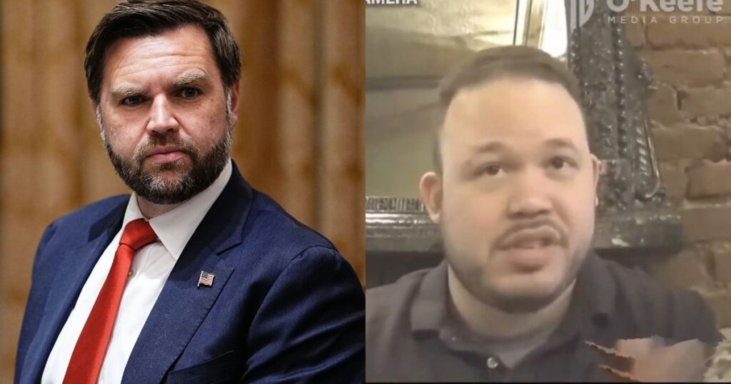 JD Vance (L), Tomas Escotto (R)