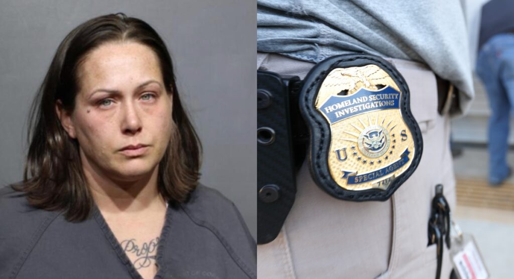 Jennifer Cruz and a DHS badge