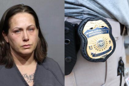 Jennifer Cruz and a DHS badge