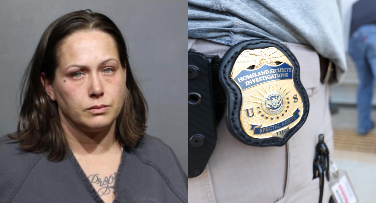 Jennifer Cruz and a DHS badge