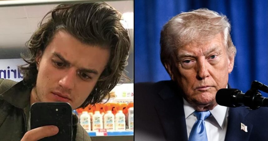 Joe Keery slammed Donald Trump for his ICE shooting comment on Instagram.
