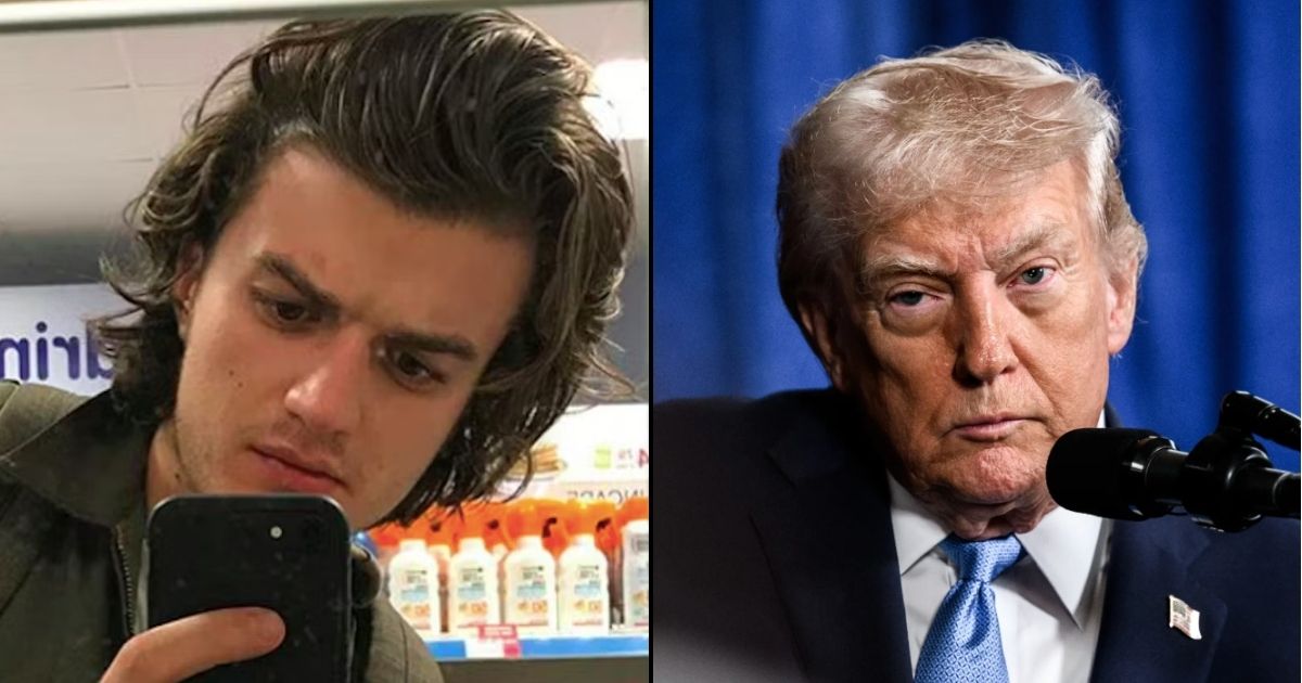 Joe Keery slammed Donald Trump for his ICE shooting comment on Instagram.