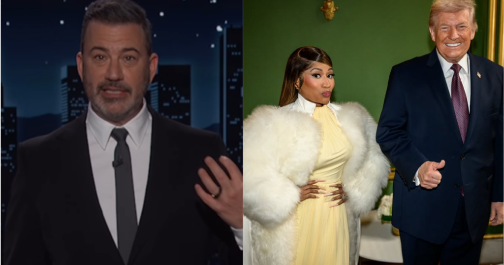 Jimmy Kimmel roasts Trump and Nicki Minaj.