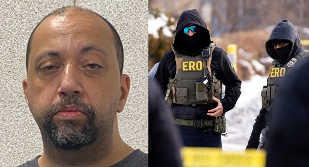 Matthew White and ICE agents