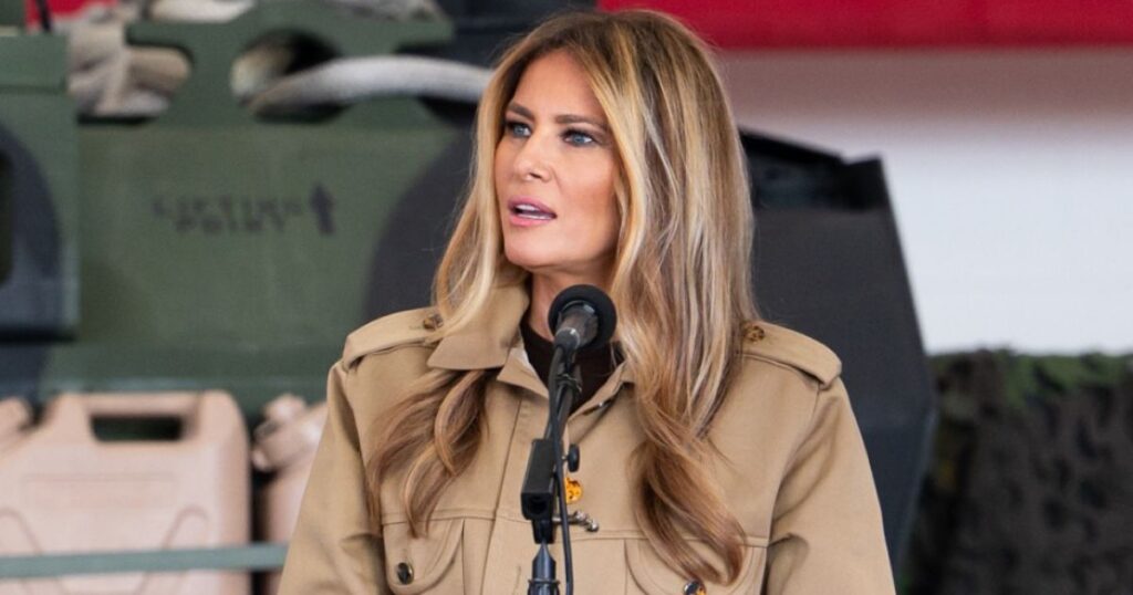 Melania Trump looks sad