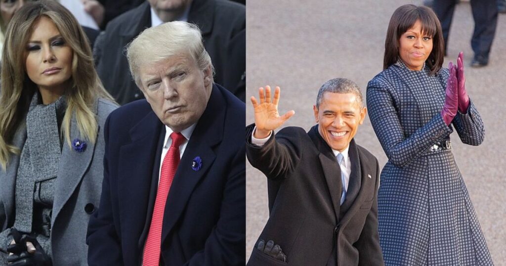 Melania and Donald Trump copying Michelle and Barack Obama