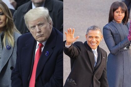 Melania and Donald Trump copying Michelle and Barack Obama