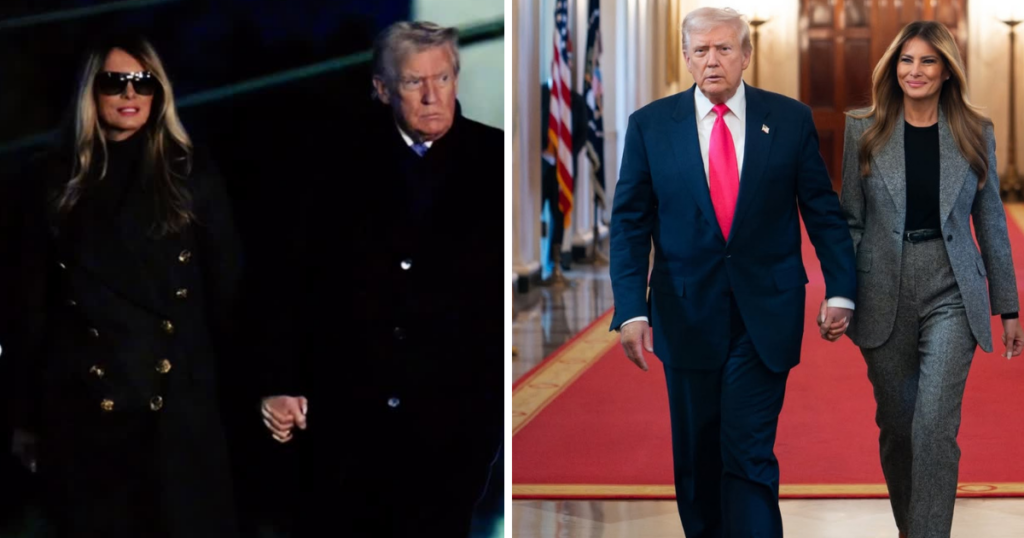 Melania pictured with husband Donald Trump.