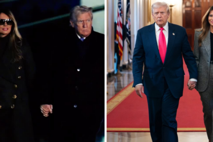 Melania pictured with husband Donald Trump.