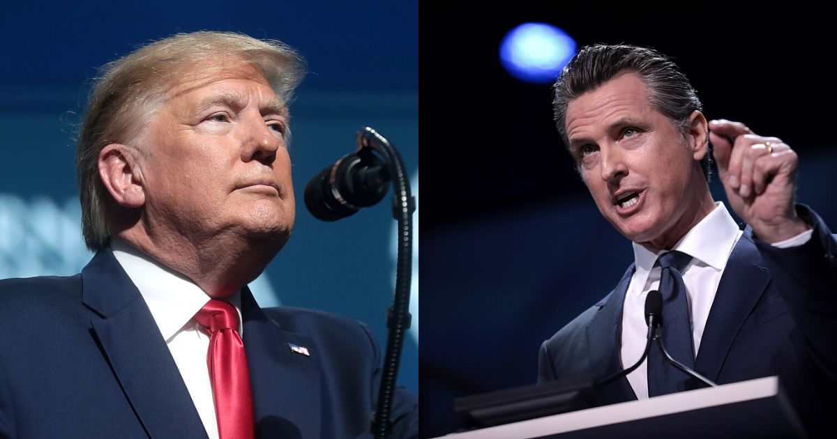 Newsom took a dig at Trump