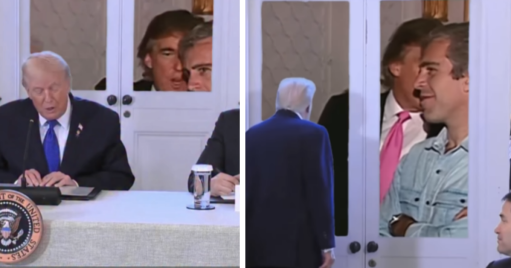 A glimpse of the video Trump-Epstein edit created by Gavin Newsom.
