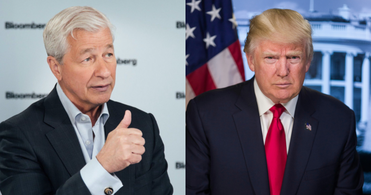 President Donald Trump threatens to sue JPMorgan Chase