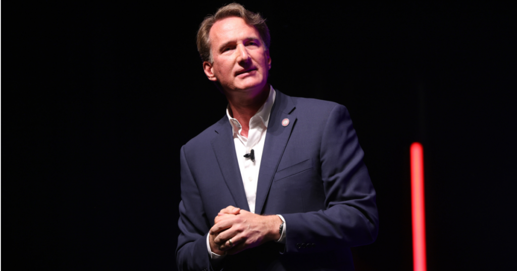 Republican Governor Glenn Youngkin standing