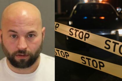 Ryan Turner and a police crime scene