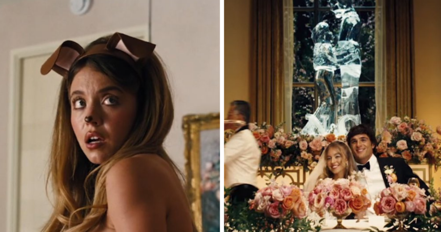 Sydney Sweeney and Jacob Elordi in Euphoria Season 3.