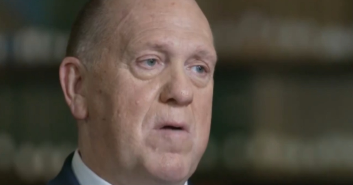 Tom Homan during CBS interview.